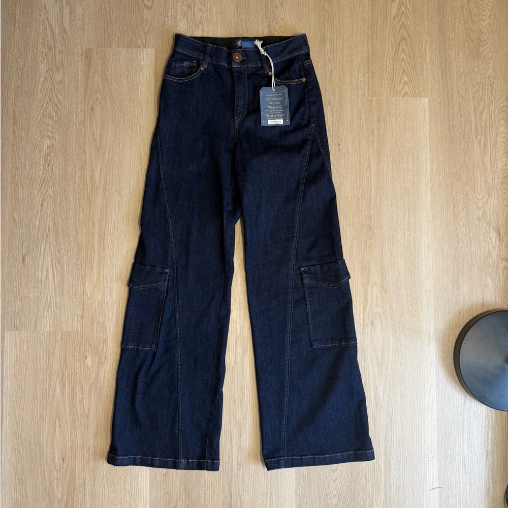 Democracy Dark Wash Wide Leg Jeans